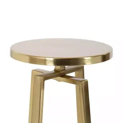 Kirklands Home Accent & End Tables|Round Zia Metal Accent Table Gold