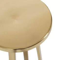 Kirklands Home Accent & End Tables|Round Zia Metal Accent Table Gold