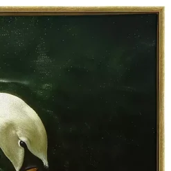 Kirklands Home Canvas Art|Royal Swan Framed Canvas Art Print