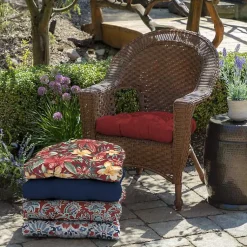 Kirklands Home Outdoor Cushions & Pillows|Ruby Leala 2-pc. Outdoor Wicker Chair Cushion Set Red