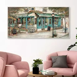 Kirklands Home Framed Art|Rue Du Jardin Corner Bistro Framed Wall Art