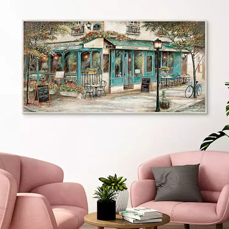 Kirklands Home Framed Art|Rue Du Jardin Corner Bistro Framed Wall Art