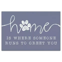 Kirklands Home Wall Quotes & Signs|Runs To Greet You Canvas Art Print, 18x12 in.
