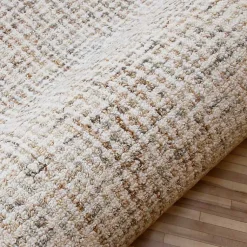 Kirklands Home Area Rugs|Rust & Beige Geometric Wool Area Rug Tan