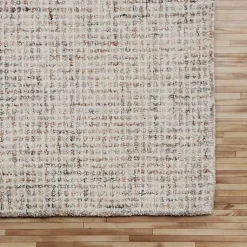 Kirklands Home Area Rugs|Rust & Beige Geometric Wool Area Rug Tan