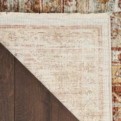 Kirklands Home Area Rugs|Rust Distressed Multi Medallion Runner, 2x10