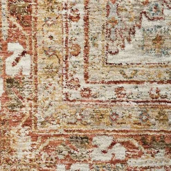 Kirklands Home Area Rugs|Rust Distressed Multi Medallion Runner, 2x10