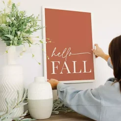 Online Rust Hello Fall Framed Wall Plaque Fall