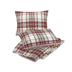 Kirklands Home Quilts|Rust Plaid Camden King 3-pc. Quilt Set