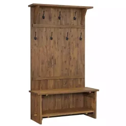 Kirklands Home Entryway Furniture|Rustic Acacia Wood Hall Tree