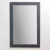 Kirklands Home Framed Mirrors|Rustic Black Ryan Profile Mirror