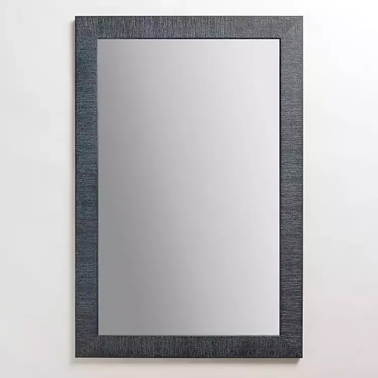 Kirklands Home Framed Mirrors|Rustic Black Ryan Profile Mirror