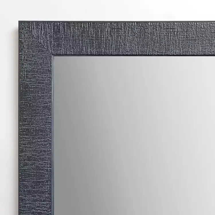 Kirklands Home Framed Mirrors|Rustic Black Ryan Profile Mirror