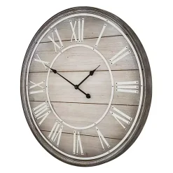 Kirklands Home Clocks|Rustic Charm Wood Wall Clock