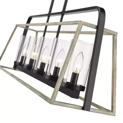 Kirklands Home Chandeliers & Pendant Lighting|Rustic Gray and Black Open Chandelier