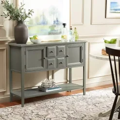 Kirklands Home Cabinets & Sideboards|Rustic 4-Drawer Charlotte Sideboard Gray