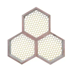 Kirklands Home Shelves|Rustic Honeycomb Wall Shelf