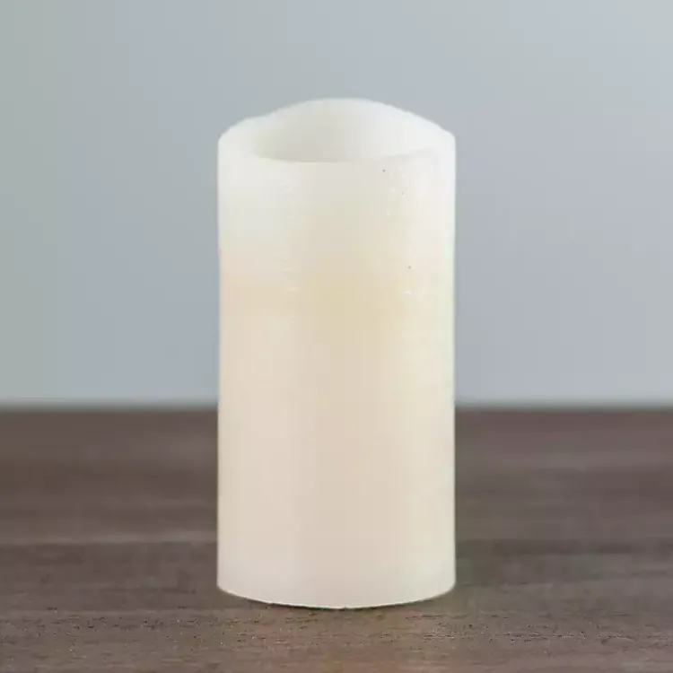 New Rustic LED Pillar Candle, 3x6 in. Flameless Candles