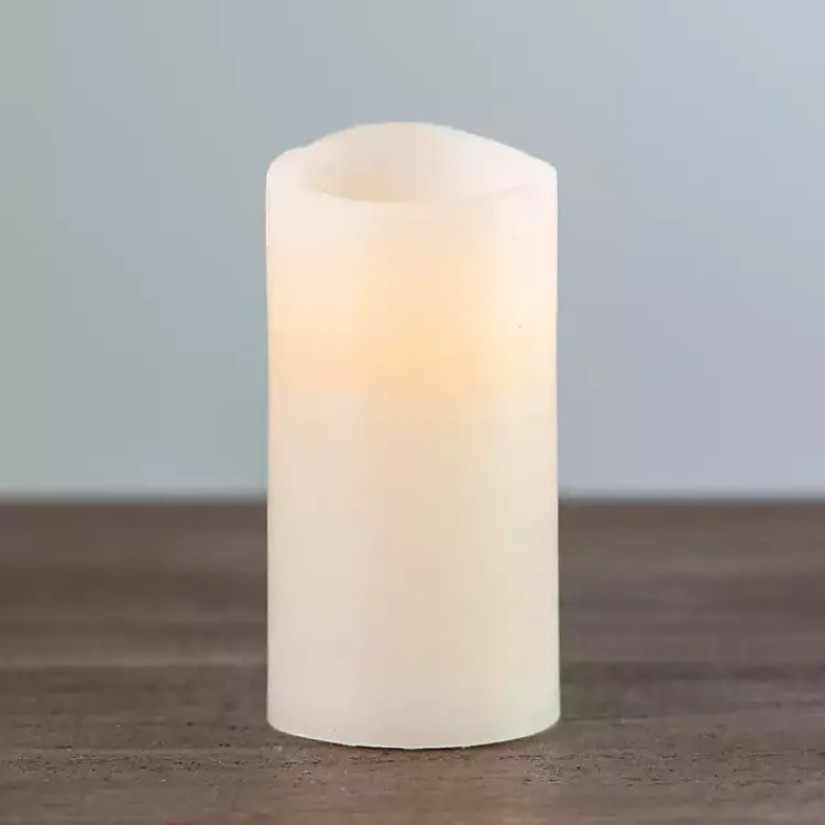 New Rustic LED Pillar Candle, 3x6 in. Flameless Candles
