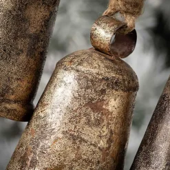 Clearance Rustic Metal Bell Ornaments, Set of 3 Christmas Decorations