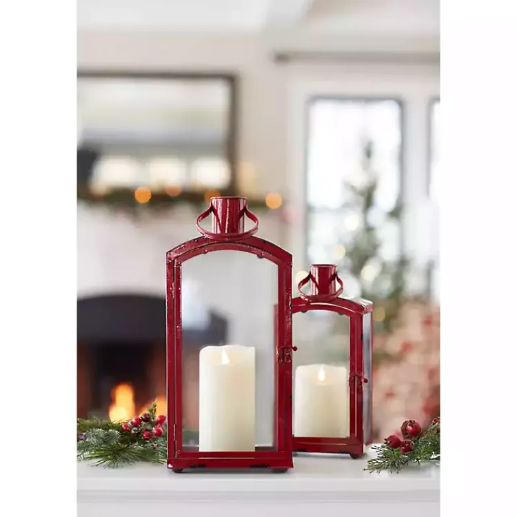 Discount Rustic Metal Lanterns, Set of 3 Lanterns