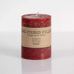 Rustic Unscented Pillar Candle, 3x4 in. Candles