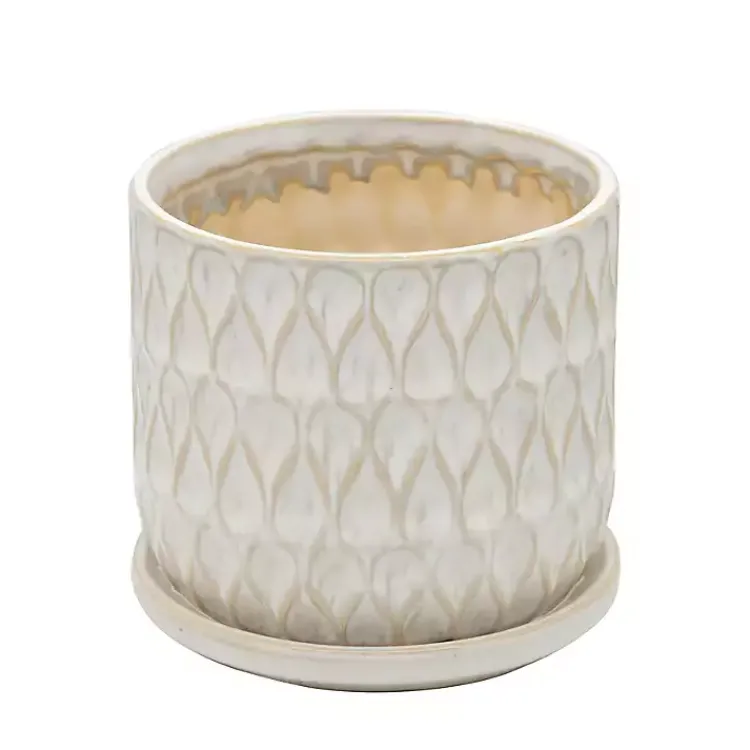 Kirklands Home Planters|Rustic Tan Teardrop 2-pc. Outdoor Planter Set