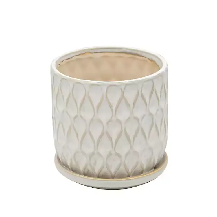 Kirklands Home Planters|Rustic Tan Teardrop 2-pc. Outdoor Planter Set