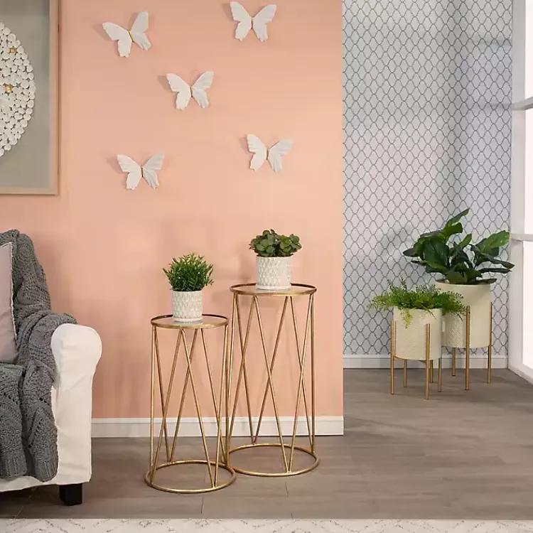 Kirklands Home Planters|Rustic Tan Teardrop 2-pc. Outdoor Planter Set