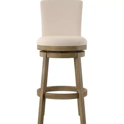 Kirklands Home Bar Stools & Counter Height Stools|Rustic Taupe Upholstered Swivel Bar Stool Tan