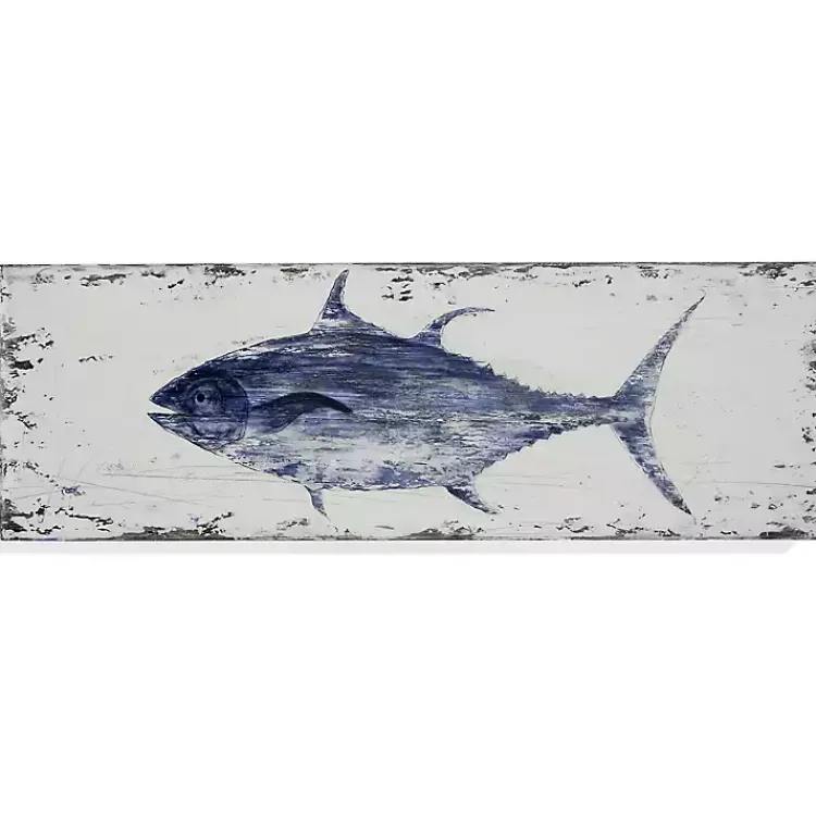 Kirklands Home Canvas Art|Rustic Tuna Canvas Plaque