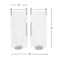 Best Rustic White Barn Door Sconces, Set of 2 Sconces