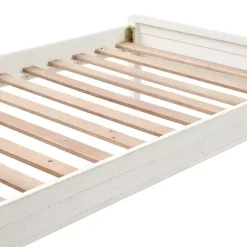 Kirklands Home Beds & Headboards|Rustic White Pine Panel Twin Bed Frame
