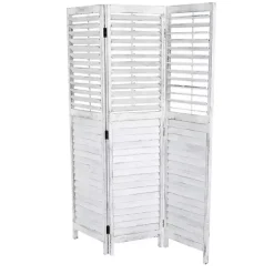 Clearance Rustic Shutter Trifold Room Divider Decorative Accents