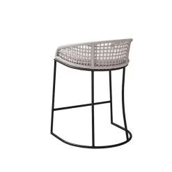 Kirklands Home Bar Stools & Counter Height Stools|Rustic Woven Rope Back Counter Stool White