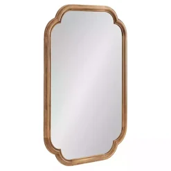 Kirklands Home Decorative Mirrors|Rustic Wood Scallop Wall Mirror