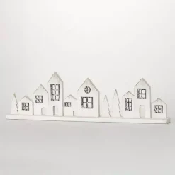 Clearance Rustic Wooden Tabletop Christmas Village Christmas Decorations
