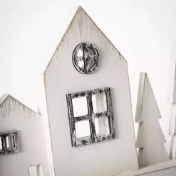 Clearance Rustic Wooden Tabletop Christmas Village Christmas Decorations