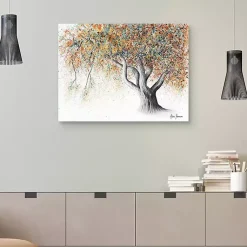 Kirklands Home Canvas Art|Rusty Autumn Tree Canvas Art Print Orange