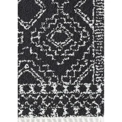 Kirklands Home Area Rugs|Sable and White Moon Area Rug, 5x7 Black