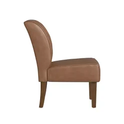 Kirklands Home Accent Chairs|Saddle Faux Leather Accent Chair Brown