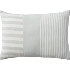 Best Sage Asymmetrical Stripes Lumbar Pillow Pillows
