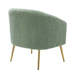 Kirklands Home Accent Chairs|Sage Contemporary Barrel Accent Chair Green