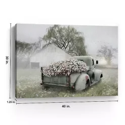 Kirklands Home Canvas Art|Sage Flower Truck Canvas Art Print, 40x30 in.