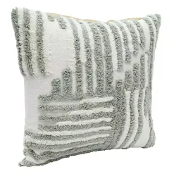 Hot Sage Geometric Shag Throw Pillow Pillows