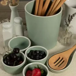 Kirklands Home Kitchen Accessories|Sage Katy 6-pc. Kitchen Accessories Set Green