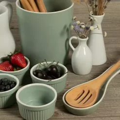 Kirklands Home Kitchen Accessories|Sage Katy 6-pc. Kitchen Accessories Set Green