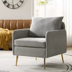 Kirklands Home Accent Chairs|Sage Penny Upholstered Accent Chair Green