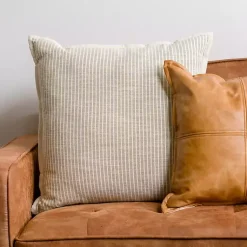 New Sage Pinstripe Oversized Throw Pillow Pillows