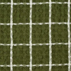 Kirklands Home Kitchen Accessories|Sage Windowpane Oversized Dish Towels, Set of 2 Green